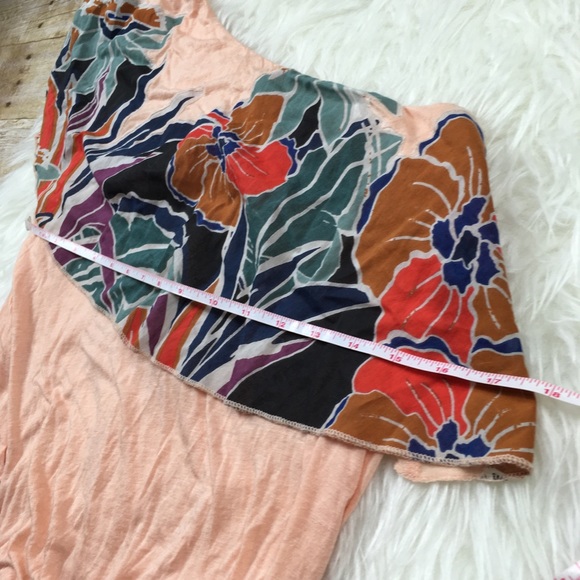 Free People One Shoulder Linen Blend Blouse - Picture 3 of 6